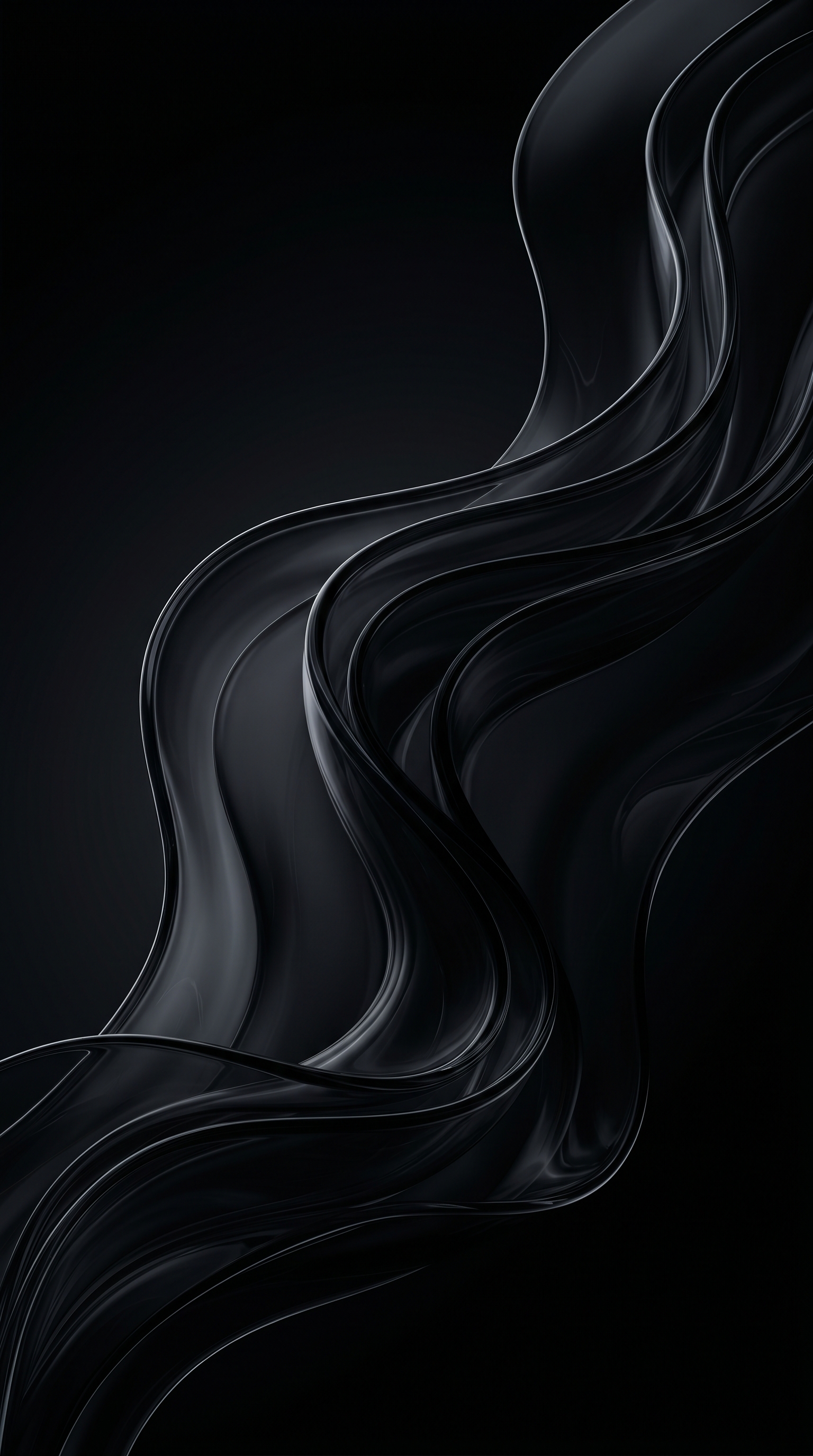 Smoked Glass Waves Emerging From Darkness